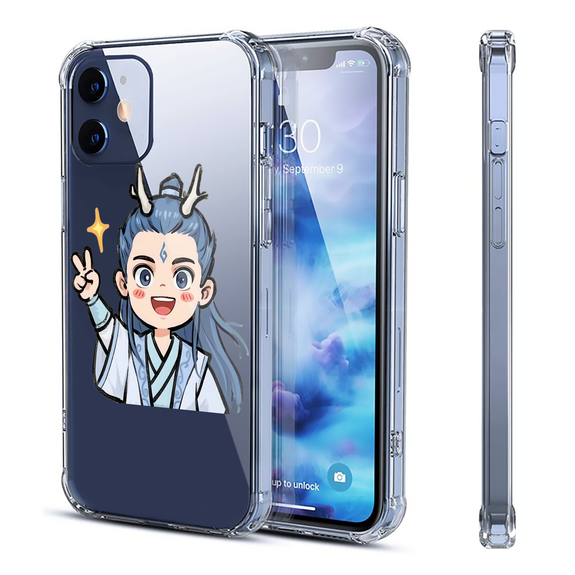 （画像用） Ne Zha 2 ナタ 魔童の大暴れ 【iPhone 12シリーズ対応】透明スマホケース（クリアソフトケース）